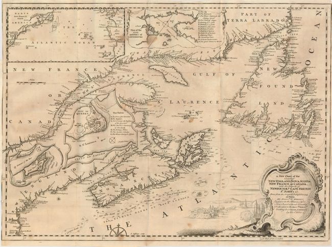 A New Chart of the Coast of New England, Nova Scotia, New France or Canada, with the Islands of Newfoundld. Cape Breton St. John's &c