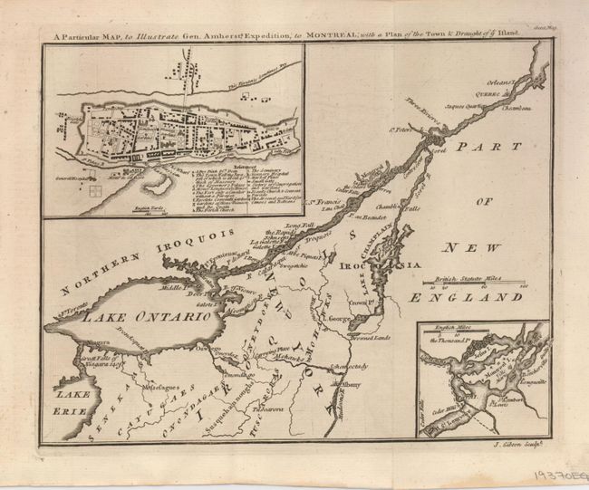 A Particular Map, to Illustrate Gen. Amherst's Expedition, to Montreal; with a Plan of the Town & Draught of ye Island