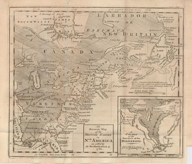 An Accurate Map of the British Empire in Nth. America as settled by the Preliminaries in 1762