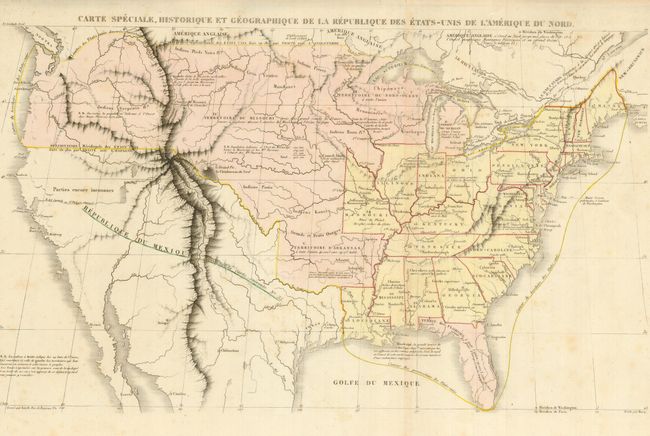 Carte Speciale, Historique et Geographique de la Republique des Etats-Unis de l'Amerique du Nord