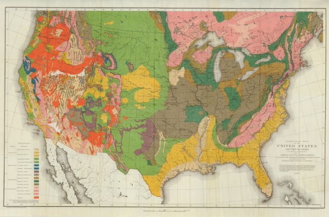 Geological Map of the United States and Part of Canada Compiled by C.H. Hitchcock for the American Institute of Mining Engineers to Illustrate the Schemes of Coloration and Nomenclature Recommended by the International Geological Congress
