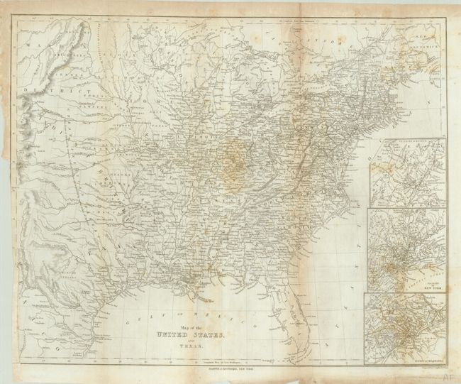 Map of the United States, and Texas