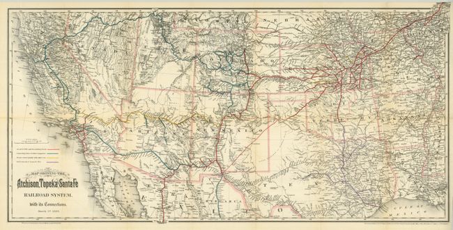 Map Showing the Atchison, Topeka and Santa Fe Railroad System with its Connections