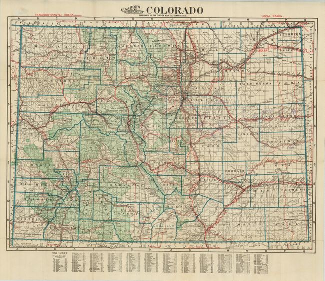 Clason's Guide Map of Colorado