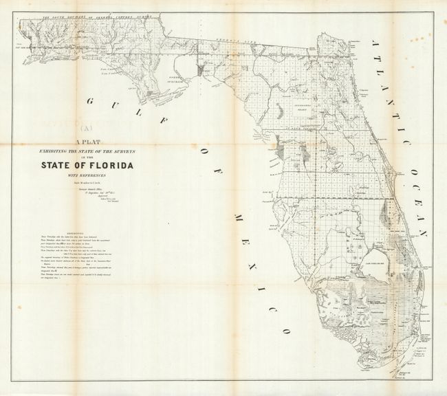 A Plat Exhibiting the State of the Surveys in the State of Florida