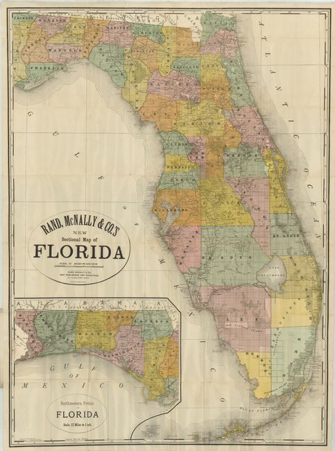 Rand, McNally & Co.'s New Sectional Map of Florida