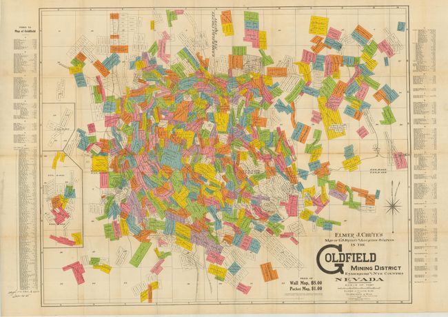 Map of the U.S. Patent and Location Surveys in the Goldfield Mining District Esmeralda and Nye Counties Nevada