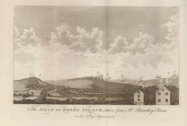 The Siege of Rhode Island, taken from Mr. Brindley's House, on the 25th of August, 1778