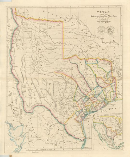 Map of Texas, compiled from Surveys Recorded in the Land Office of Texas, and other Official Surveys