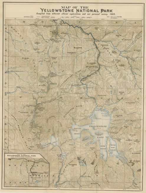 Map of the Yellowstone National Park Compiled from Different Official Explorations and our Personal Survey, 1882