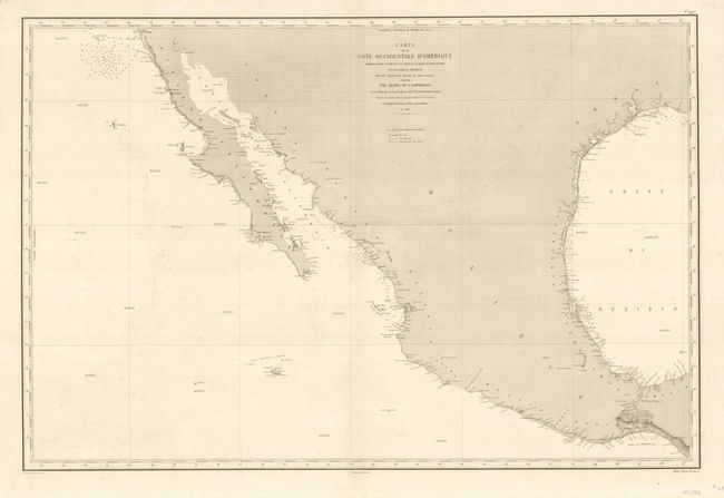 Carte de la Cote Occidentale d'Amerique Comprise Entre le Port de San Diego et le Golfe de Tehuantepec