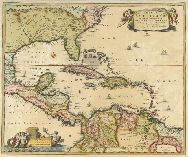 Insulae Americanae in Oceano Septentrionali ac Regiones Adiacentes, a C. de May usque ad Lineam Aequinoctialem