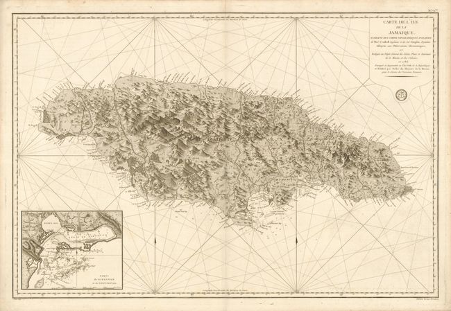 Carte de l'Ile de la Jamaique Extraite des Cartes Topographiques Angloises