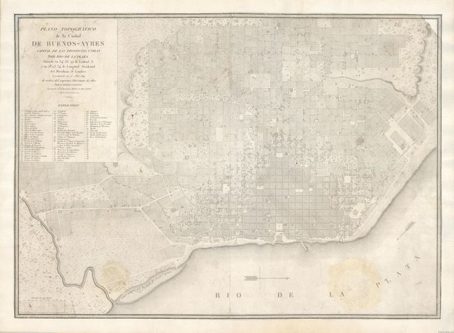 Plano Topografico de la Ciudad de Buenos-Ayres Capital de las Provincias Unidas del Rio de la Plata