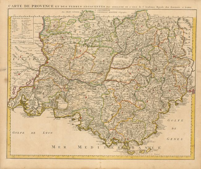Carte de Provence et des Terres Adjacentes
