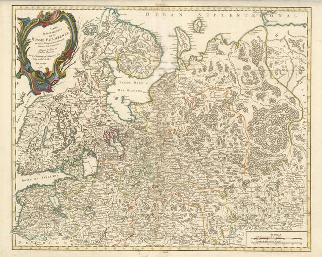 Partie Septentrionale de la Russie Europeenne ou sont Distingues Exactement toutes les Provinces d'apres le Detail de l'Atlas Russien