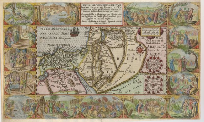 Tabula Geographica, in Qua Iisraelitarum, ab Aegypto ad Kenahanaeam usque profectiones omnes, et stationes describuntur...