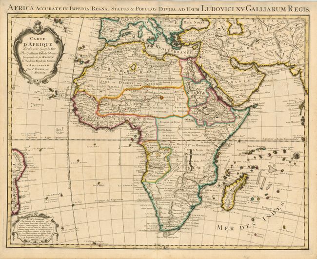 Carte d'Afrique Dressee pour l'usage du Roy par Guillaume Delisle