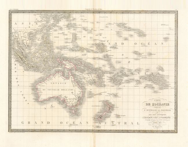 Carte de l'Oceanie Contenant l'Australie, la Polynesie et les Iles Asiatiques