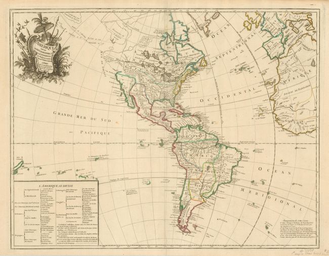 L'Amerique Suivant le R.P. Charlevoix Jte. Mr. de la Condamine et Plusieurs autres Nouvle. Observations