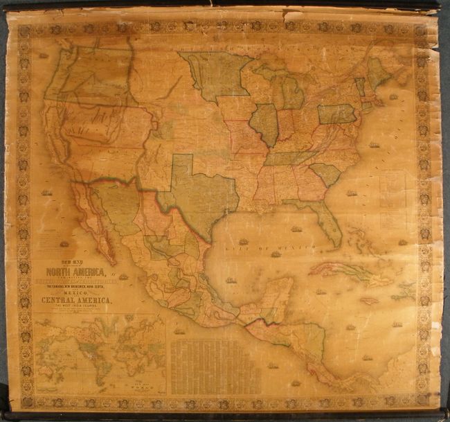 New Map of that portion of North America, exhibiting the United States and Territories, the Canadas, New Brunswick, Nova Scotia and Mexico, also Central America and the West India Islands