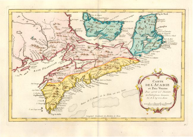 Carte de l'Acadie et Pais Voisins