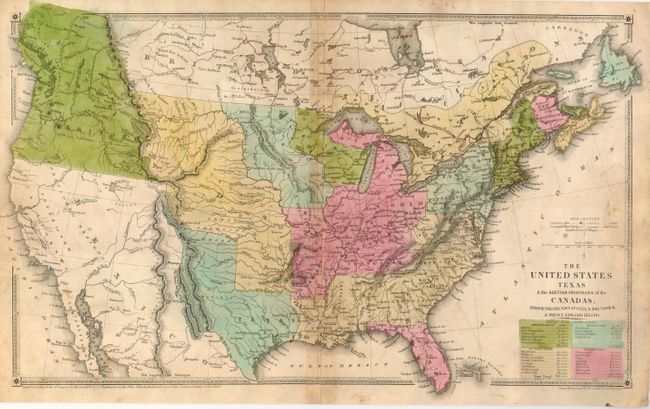 The United States Texas & the British Provinces of the Canadas, Newfoundland, Nova Scotia, N. Brunswick & Prince Edward Island