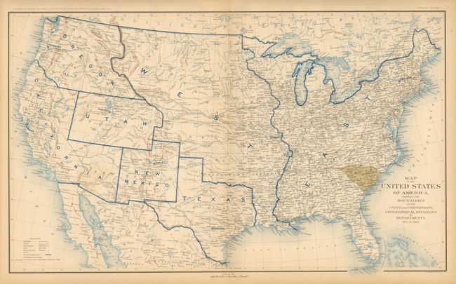 Map of the United States of America, Showing the Boundaries of the Union and Confederate Geographical Divisions and Departments  Plates CLXII - CLXXI [Set of 10 maps]