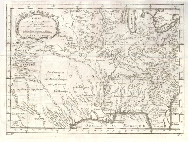 Carte de la Louisiane et Pays Voisins Pour servir a l'Histoire Generale des Voyages