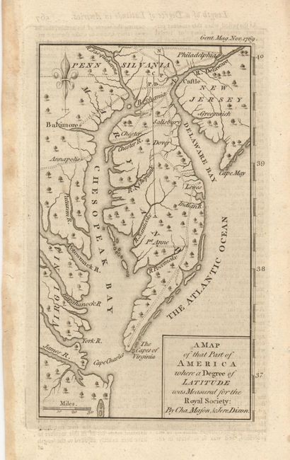 A Map of that Part of America where a Degree of Latitude was Measured for the Royal Society : by Cha. Mason, & Jere Dixon