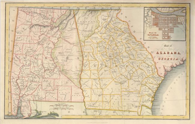 Map of the States of Alabama, and Georgia