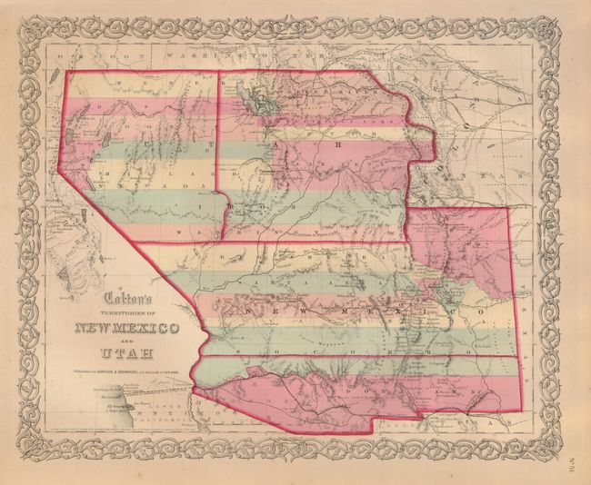 Colton's Territories of New Mexico and Utah