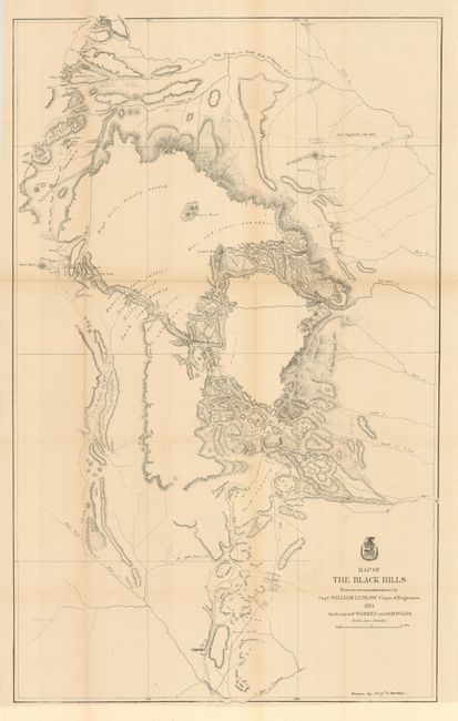 Map of the Black Hills from a reconnaissance by Capt. William Ludlow Corps of Engineers