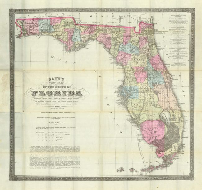 Drew's New Map of the State of Florida