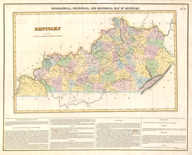 Geographical, Historical and Statistical Map of Kentucky