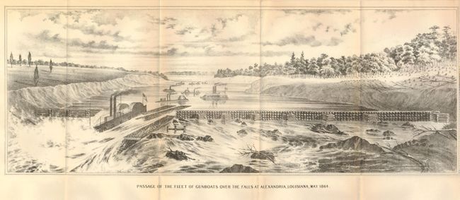 Passage of the Fleet of Gunboats over the Falls at Alexandria, Louisiana, May 1864.