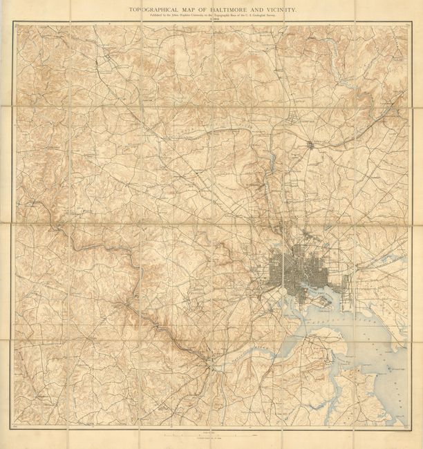 Topographical Map of Baltimore and Vicinity