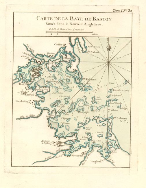 Carte de la Baye de Baston Situee dans la Nouvelle Angleterre