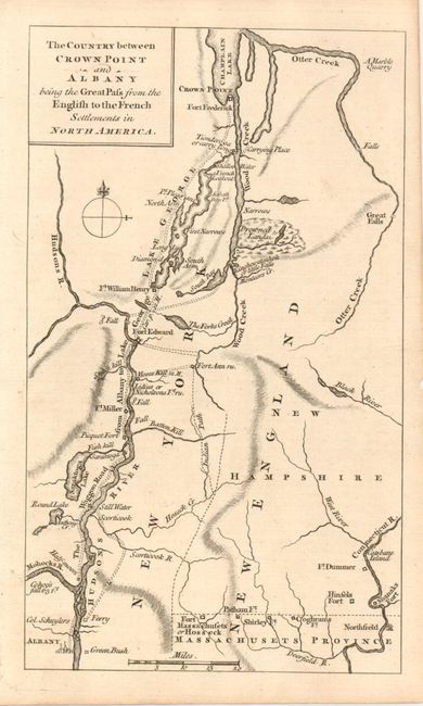 The Country between Crown Point and Albany being the Great Pass from the English to the French Settlements in North America