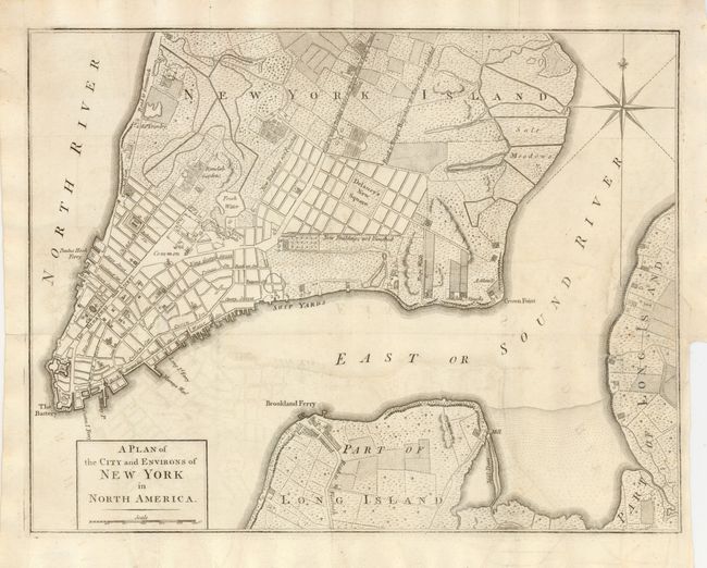 A Plan of the City and Environs of New York in North America