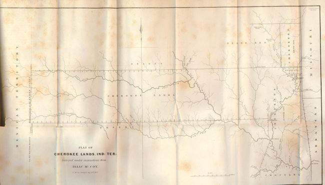 Plat of Cherokee Lands, Ind: Ter: Surveyed under Instructions from Isaac McCoy.  [Bound in complete report]