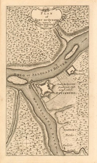 Plan of Fort du Quesne before it was Destroyed, 1758.