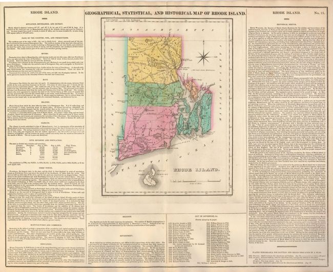 Geographical, Statistical, and Historical  Map of Rhode Island