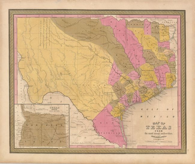 Map of Texas from the Most Recent Authorities