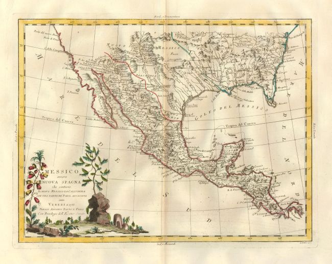 Messico ouvero Nuova Spagna che contiene Il Nuova Messico La California con una Parte de Paesi Adjacenti