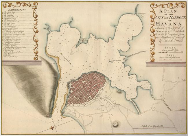 A Plan of the City and Harbour of Havana Situated on the Island of Cuba