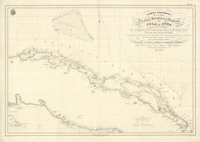 Carta Esferica de una Parte de la Costa Setentrional y Meridional de la Isla de Cuba