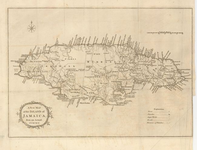 A New Map of the Island of Jamaica, from an Actual Survey