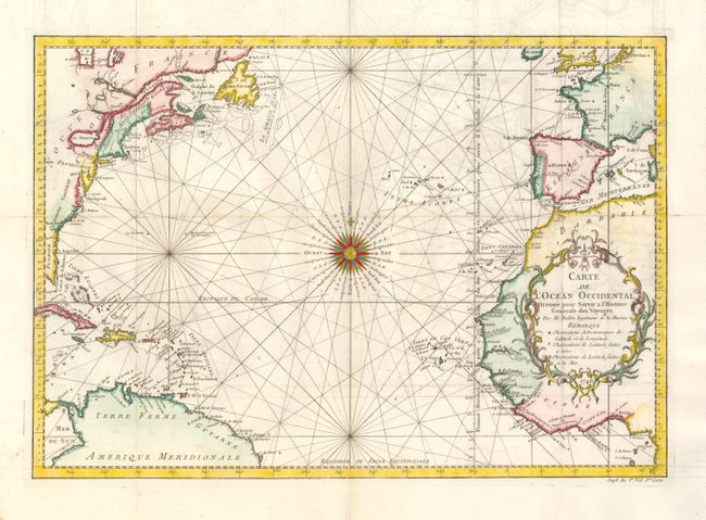 Carte de l'Ocean Occidental Dressee pour Servir a l'Histoire Generale des Voyages