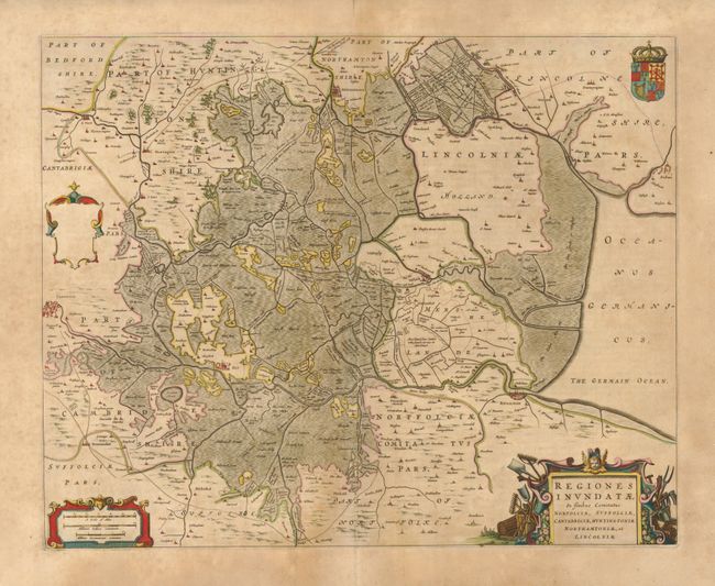 Regiones Inundatae in finibus Comitatus Norfolciae, Suffolciae, Cantabrigiae, Huntingtoniae, Northamptoniae, et Lincolniae